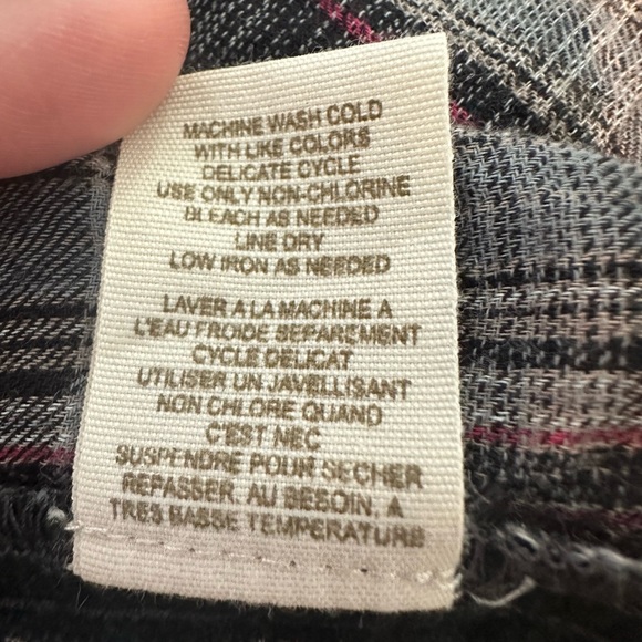 We The Free 90s Button Front Plaid Dress with Lace Up back - Picture 10 of 11